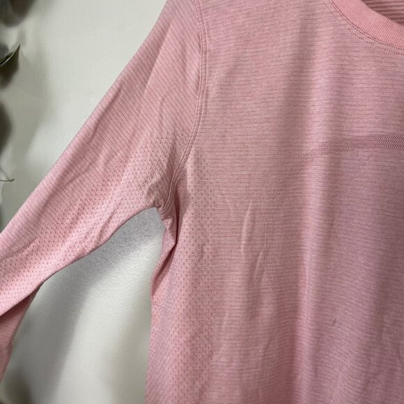 Lululemon Athletic Swiftly Tech Long Sleeve Relaxed Shirt 2.0 Pink Women’s Sz 4 - Picture 5 of 8